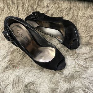 Black Suede platform Guess Stiletto’s